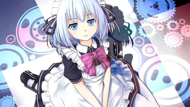 Origami Tobiichi - anime girl with white hair and blue eyes