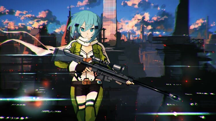 Shino Asada - Anime Girl With A Gun